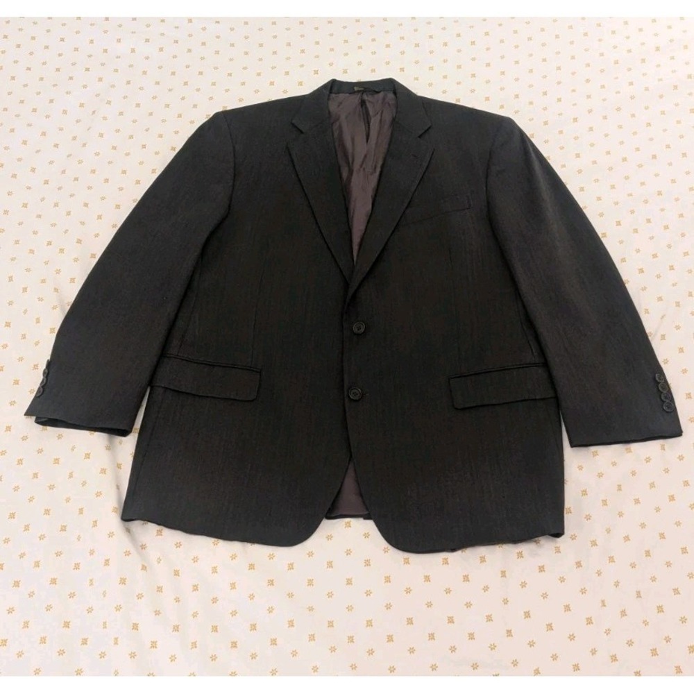 Brooks Brothers Saxxon Makers Merchants Madison Gray Blazer Herringbone USA 48R - Picture 2 of 15